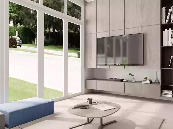 Indoor realistic living room