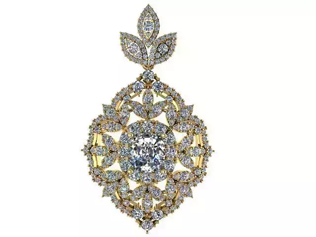 Pendant with diamonds