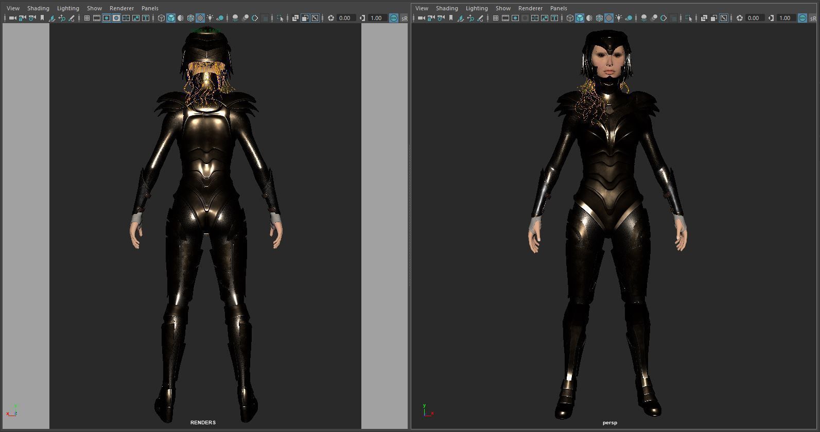 Wonder Woman Golden Eagle - Gal Gadot  Low-poly 3D model_28