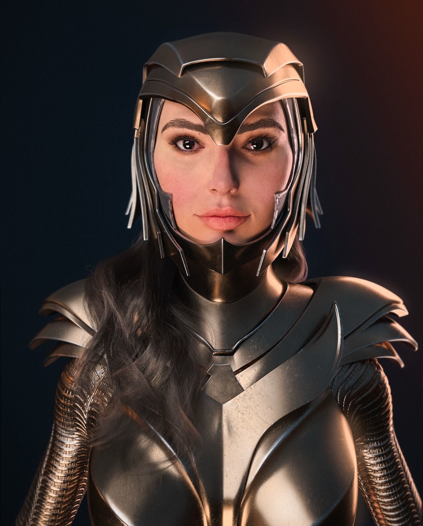 Wonder Woman Golden Eagle - Gal Gadot  Low-poly 3D model_7
