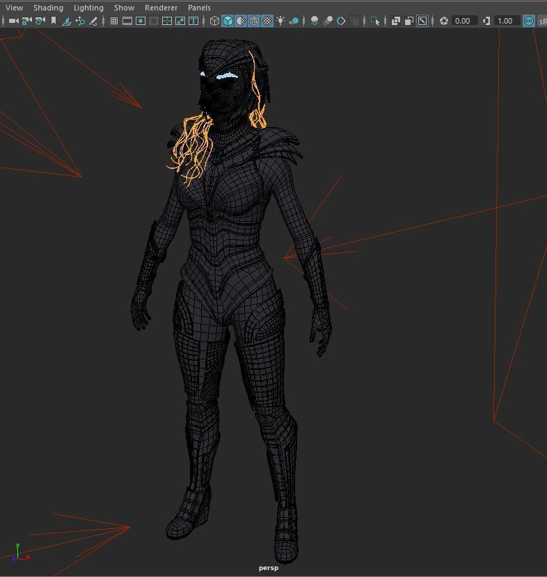 Wonder Woman Golden Eagle - Gal Gadot  Low-poly 3D model_27