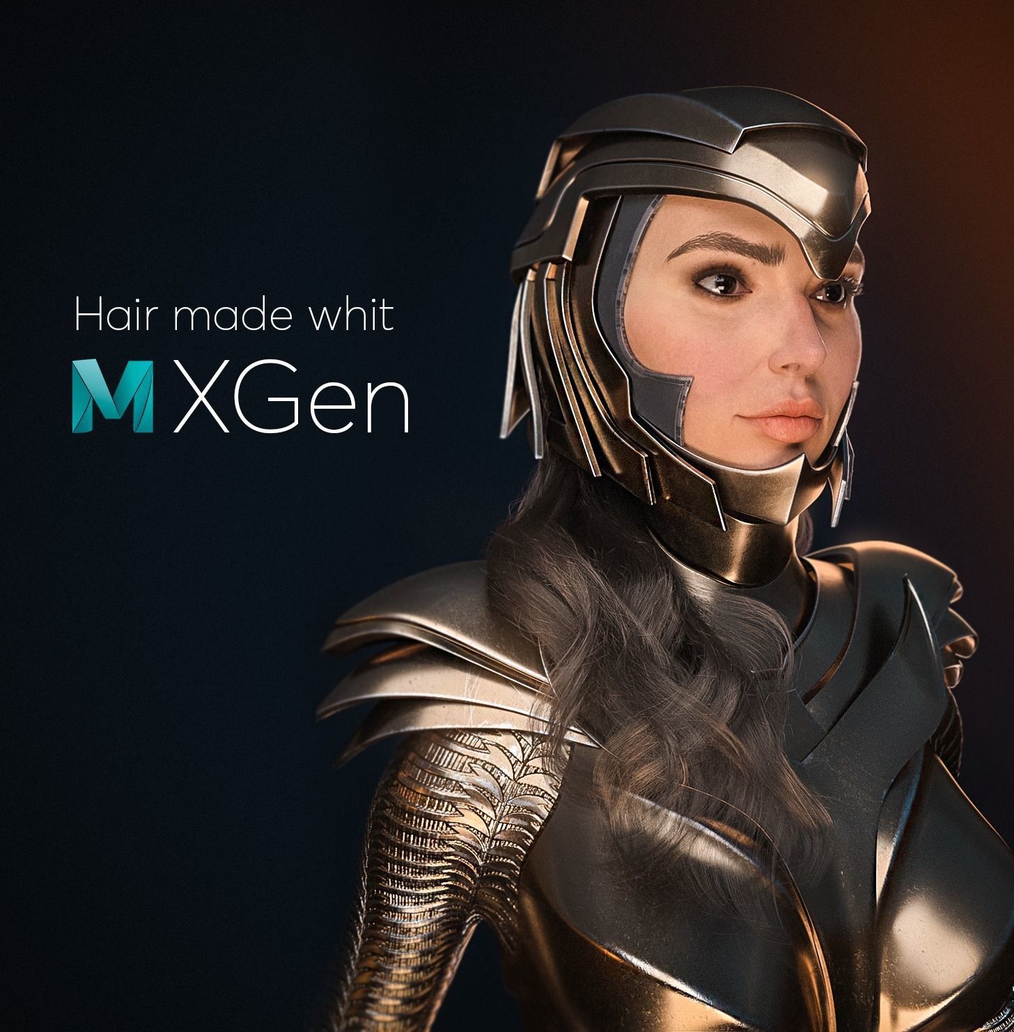 Wonder Woman Golden Eagle - Gal Gadot  Low-poly 3D model_2