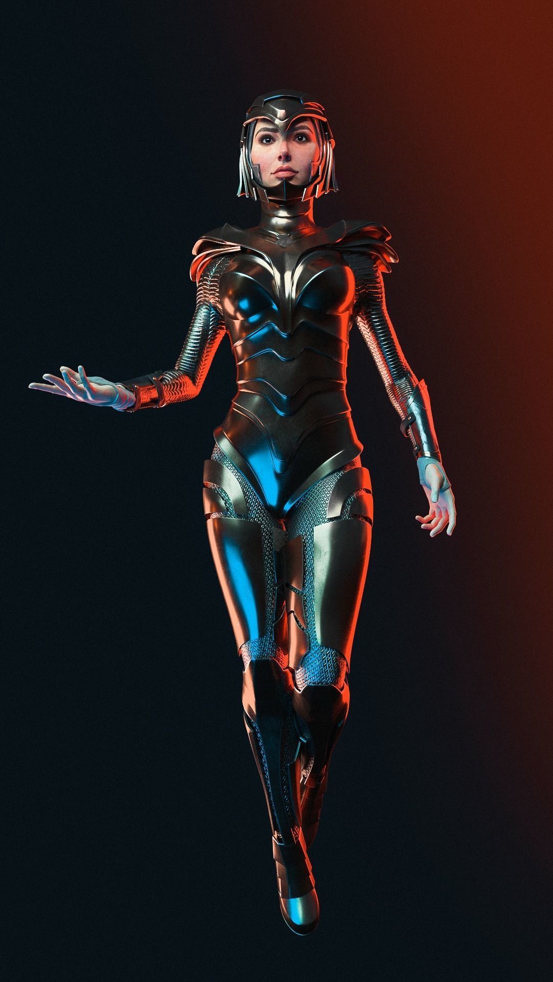Wonder Woman Golden Eagle - Gal Gadot  Low-poly 3D model_11