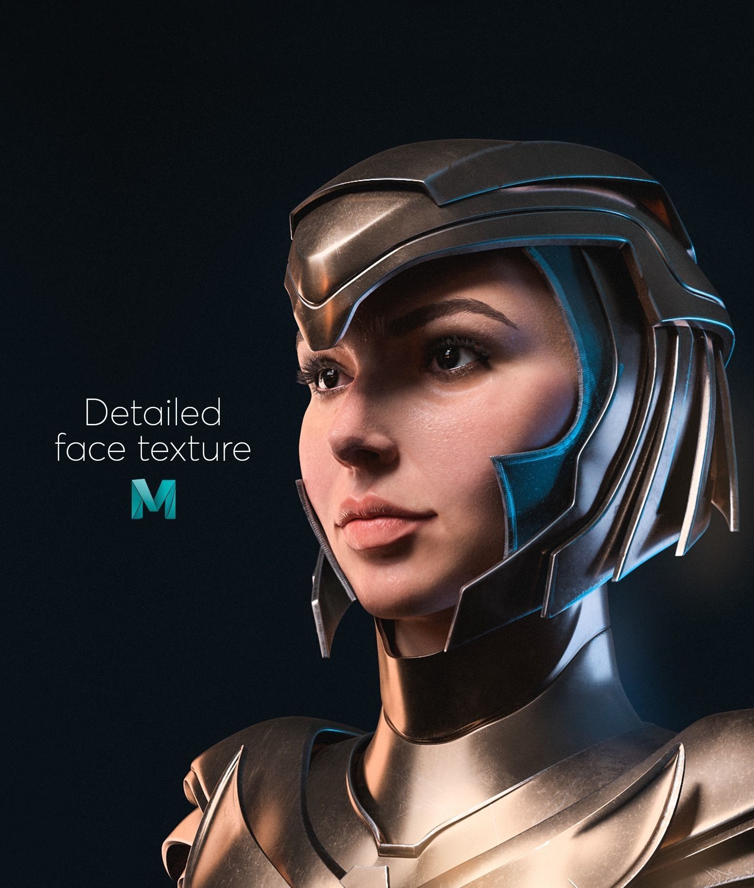 Wonder Woman Golden Eagle - Gal Gadot  Low-poly 3D model_5