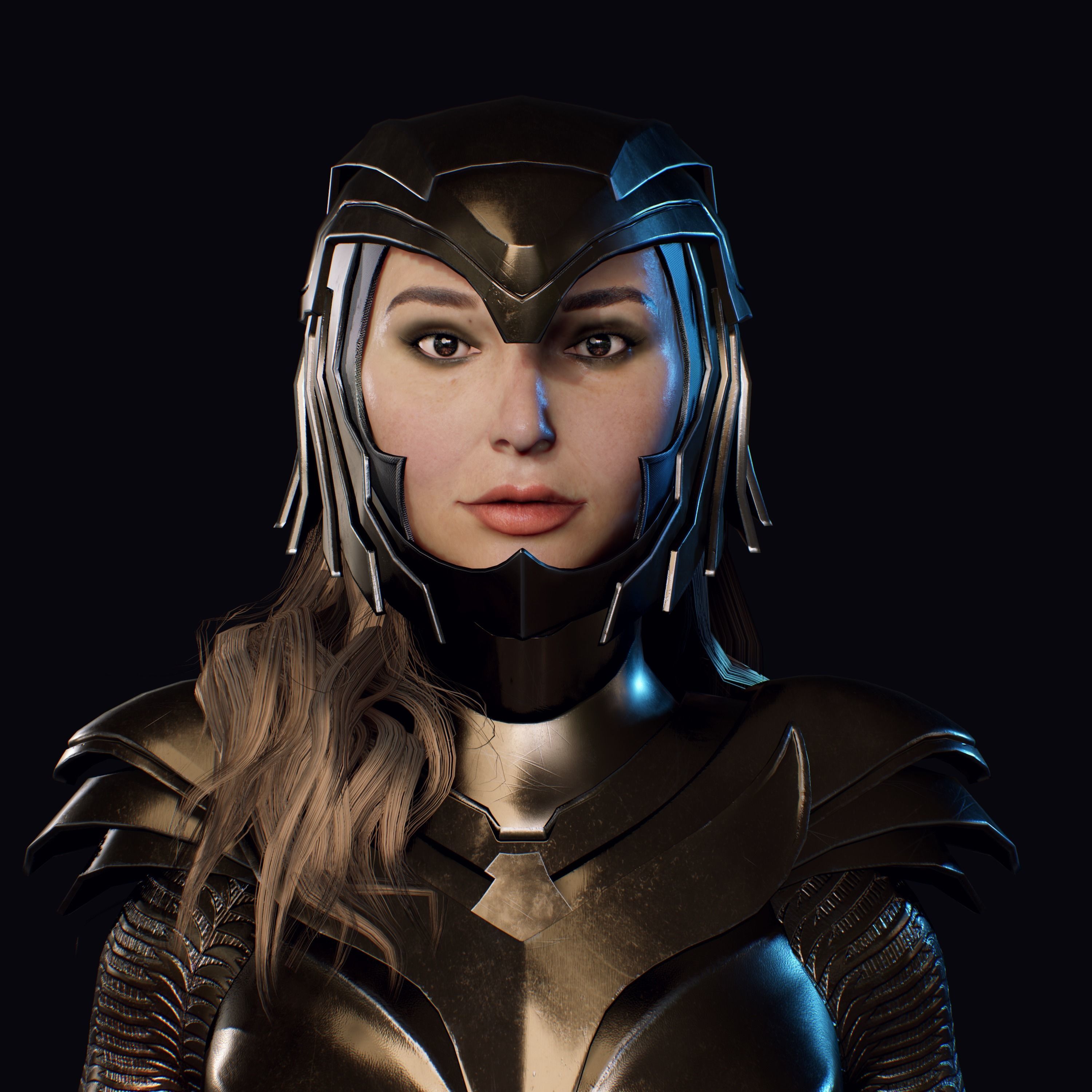 Wonder Woman Golden Eagle - Gal Gadot  Low-poly 3D model_20