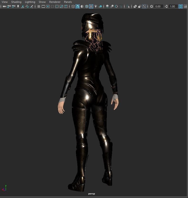 Wonder Woman Golden Eagle - Gal Gadot  Low-poly 3D model_25