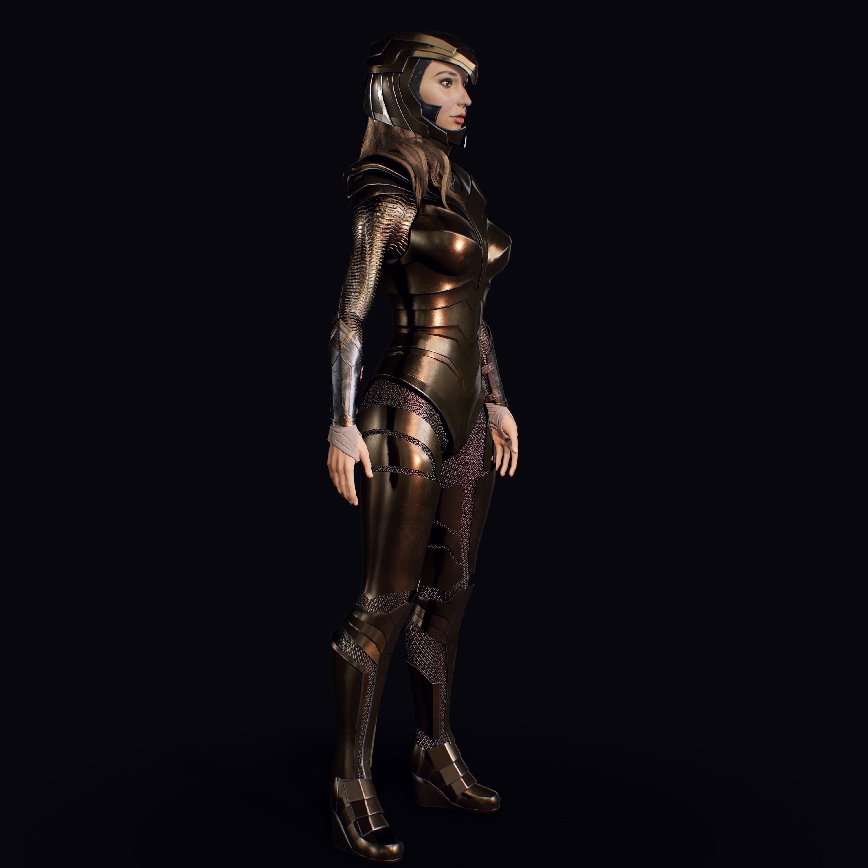Wonder Woman Golden Eagle - Gal Gadot  Low-poly 3D model_15