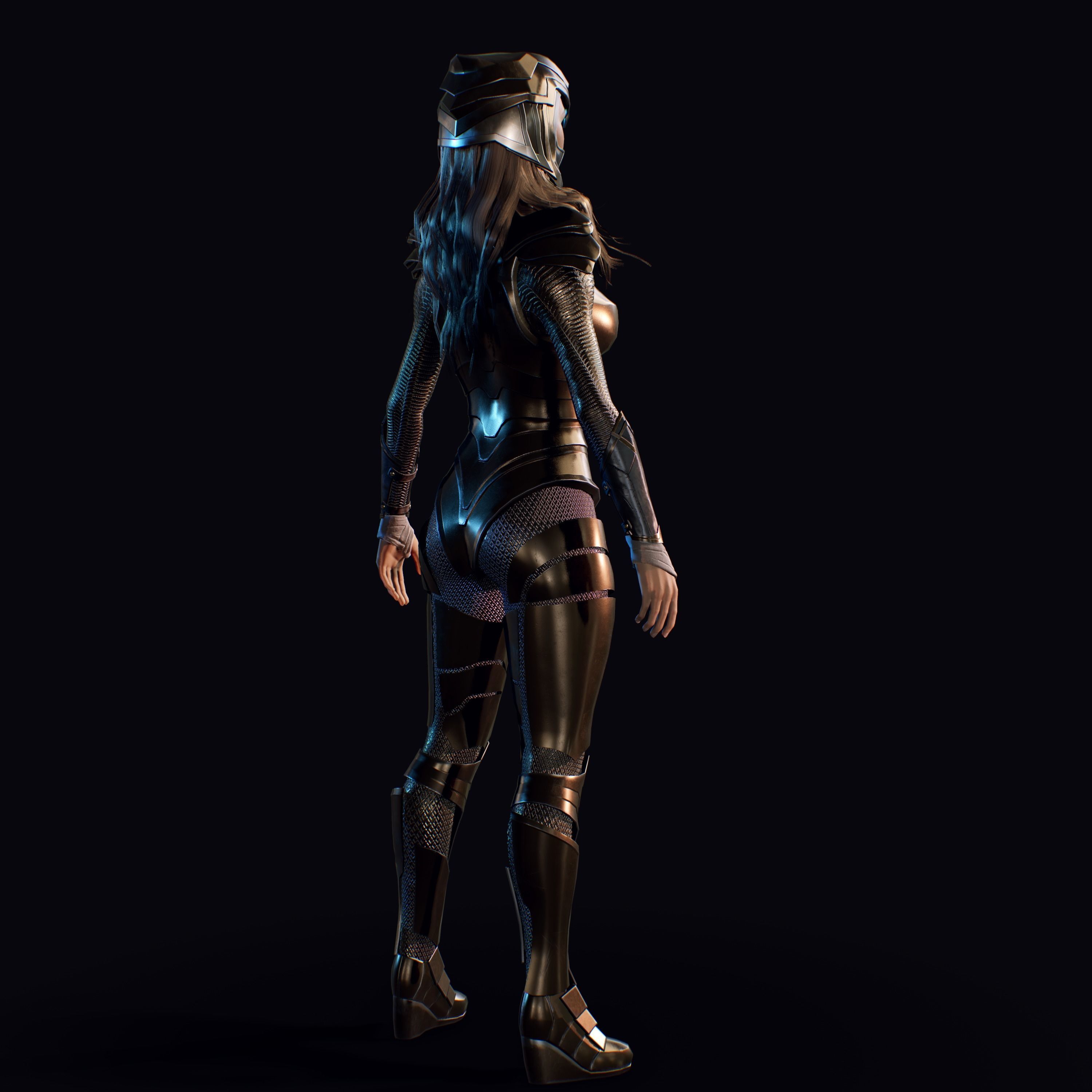 Wonder Woman Golden Eagle - Gal Gadot  Low-poly 3D model_16