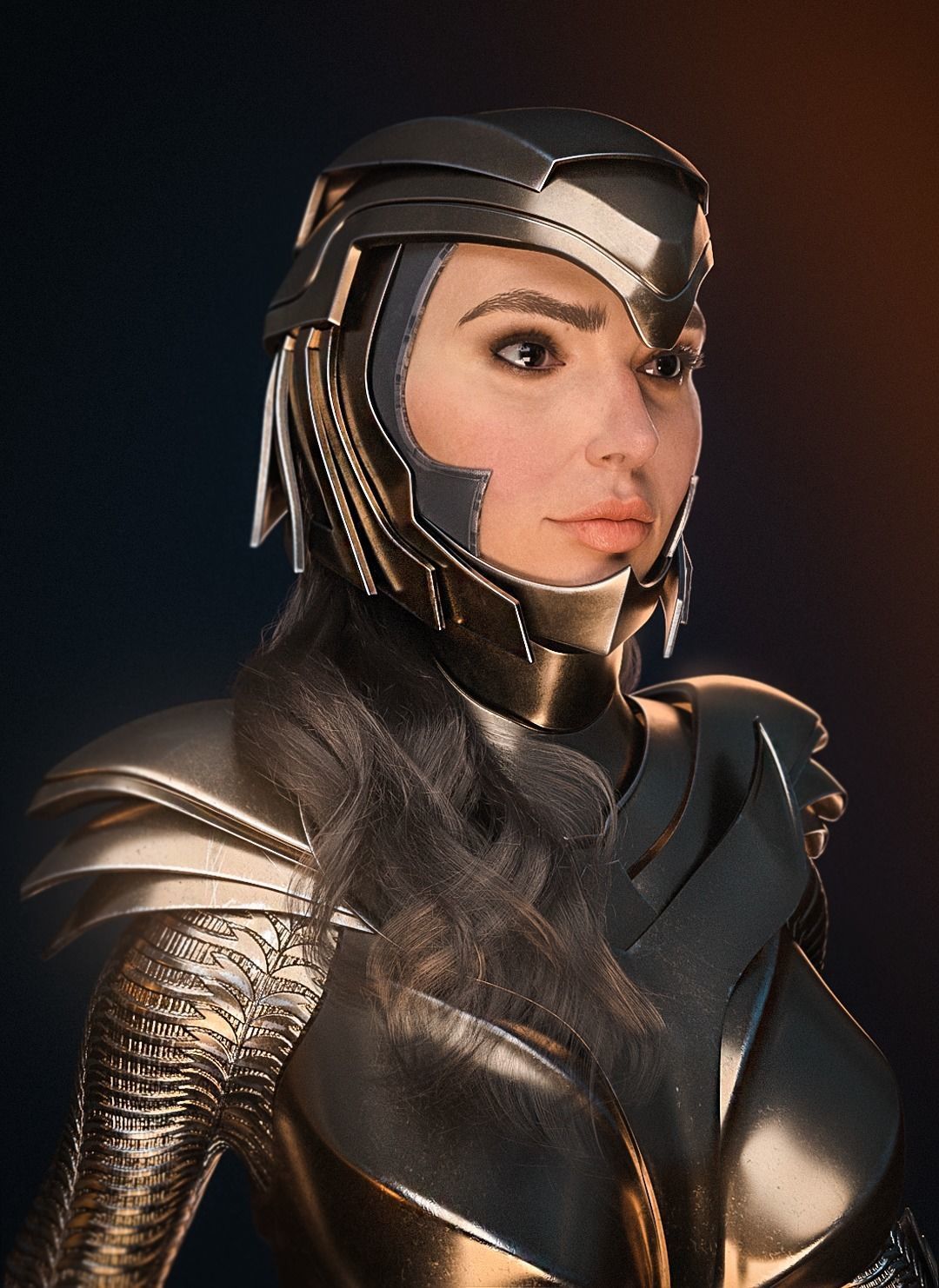 Wonder Woman Golden Eagle - Gal Gadot  Low-poly 3D model_8
