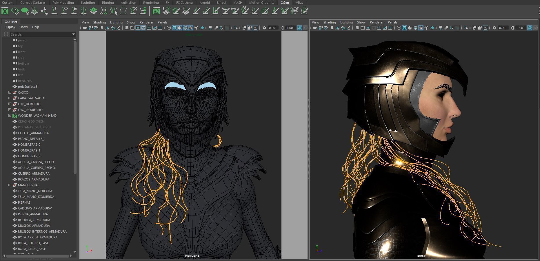 Wonder Woman Golden Eagle - Gal Gadot  Low-poly 3D model_29