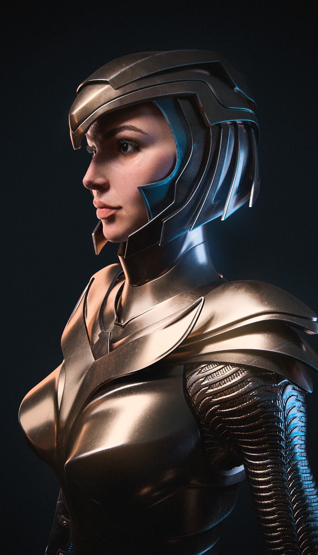 Wonder Woman Golden Eagle - Gal Gadot  Low-poly 3D model_10