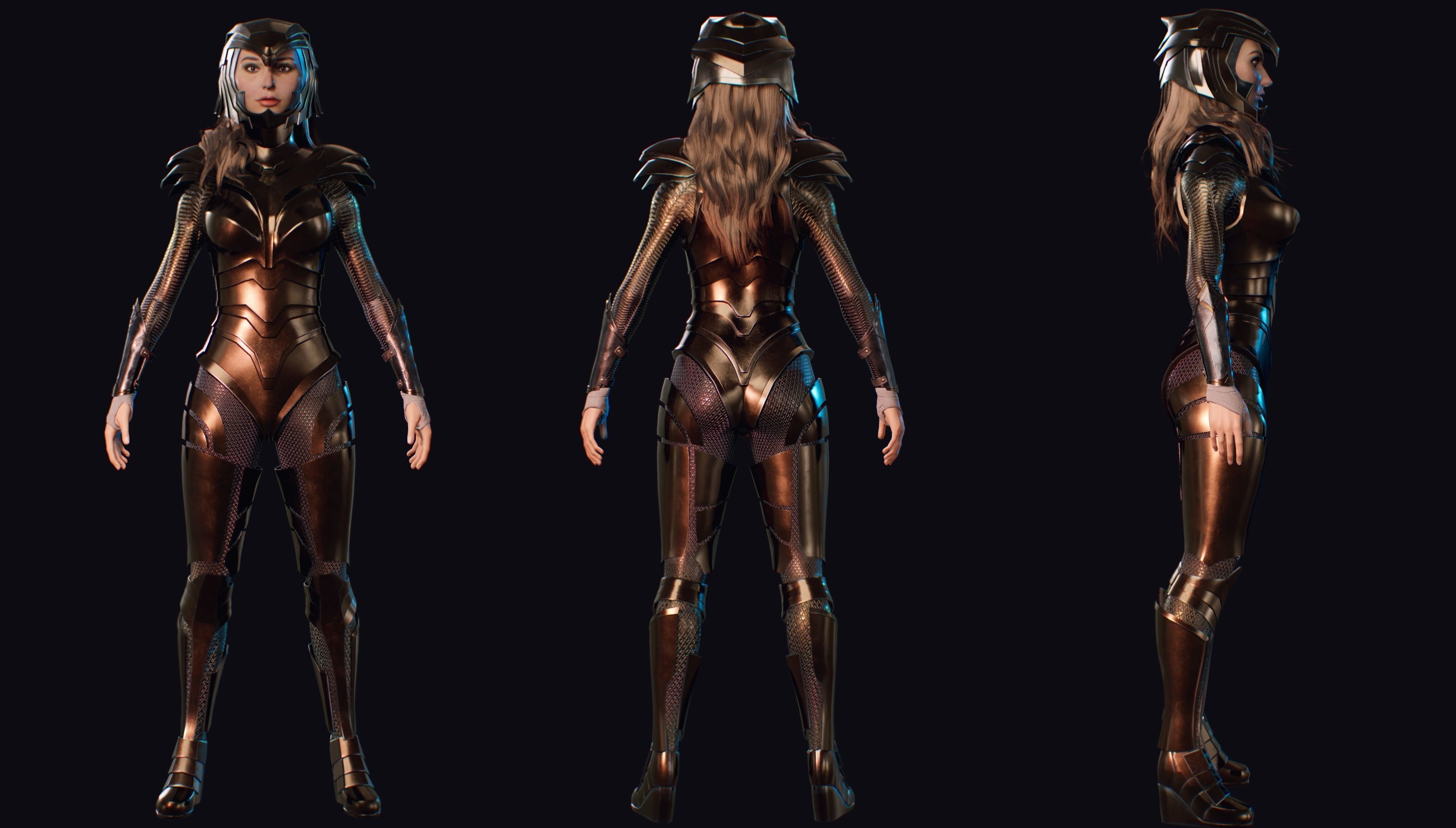 Wonder Woman Golden Eagle - Gal Gadot  Low-poly 3D model_18
