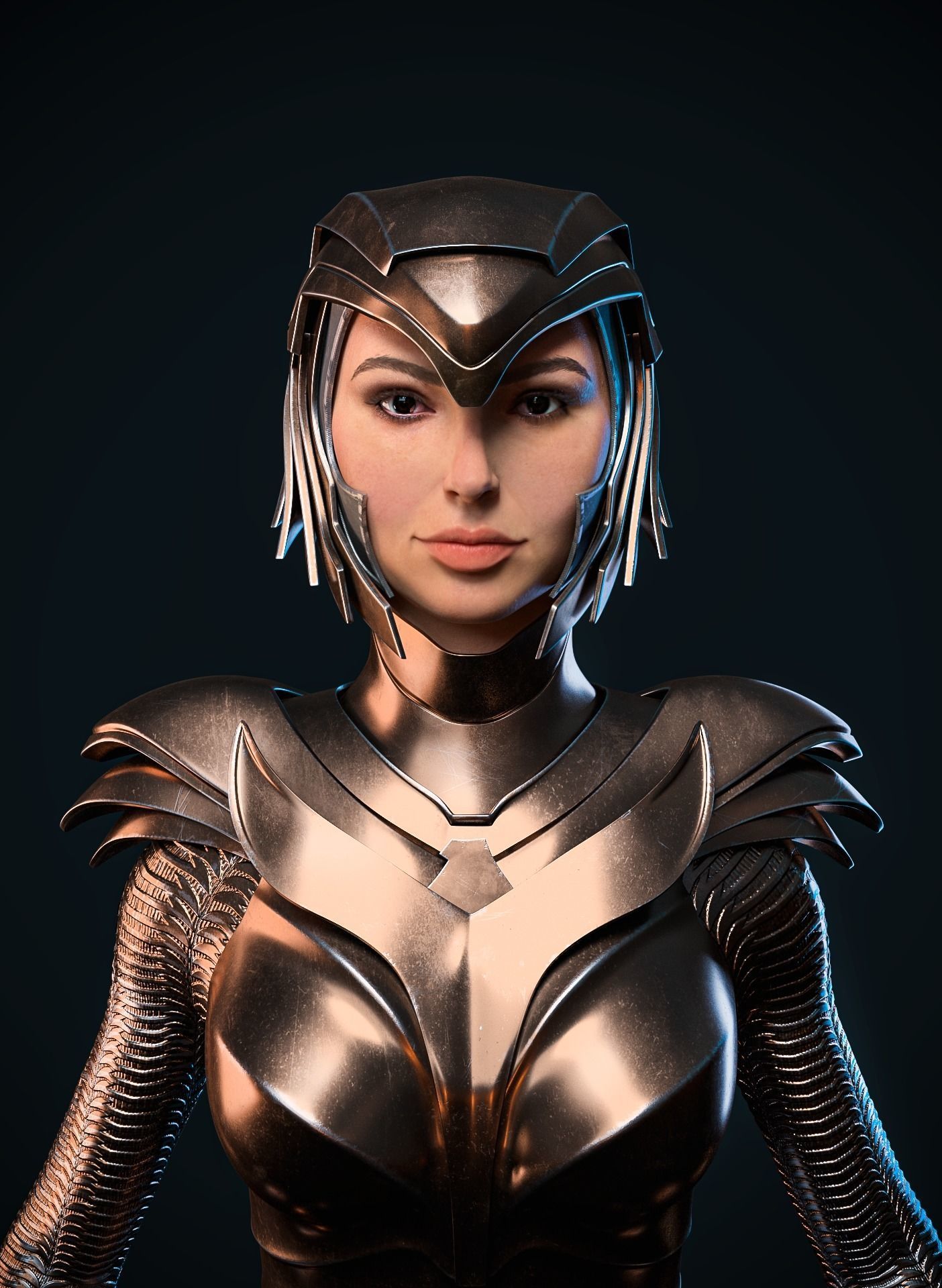 Wonder Woman Golden Eagle - Gal Gadot  Low-poly 3D model_9