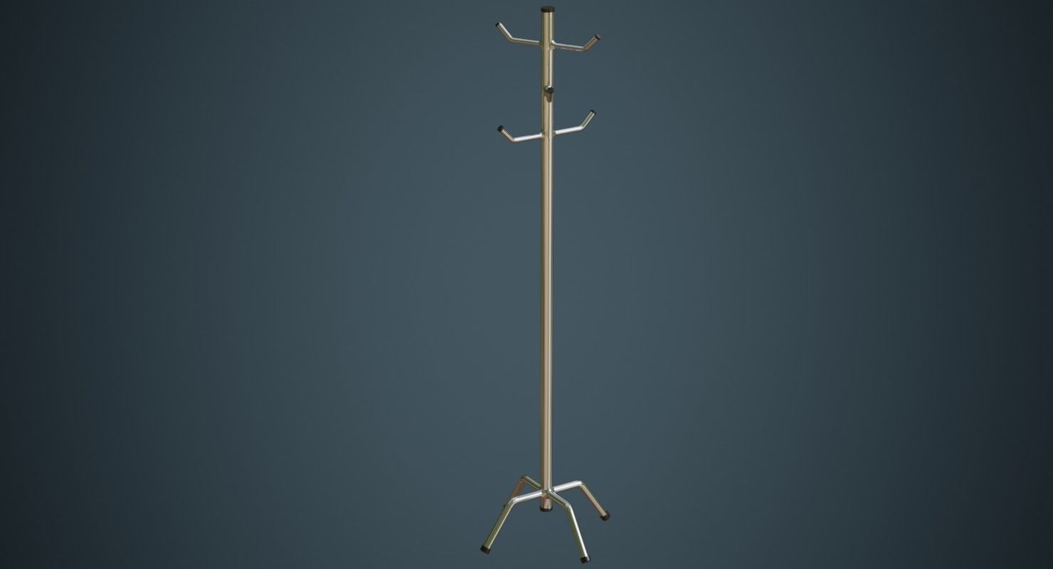 Coat Tree 2A Low-poly 3D model_1