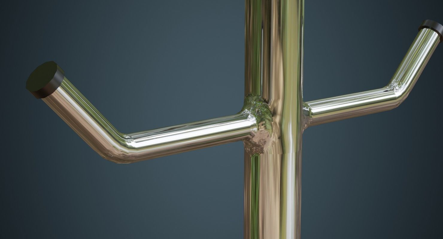 Coat Tree 2A Low-poly 3D model_5