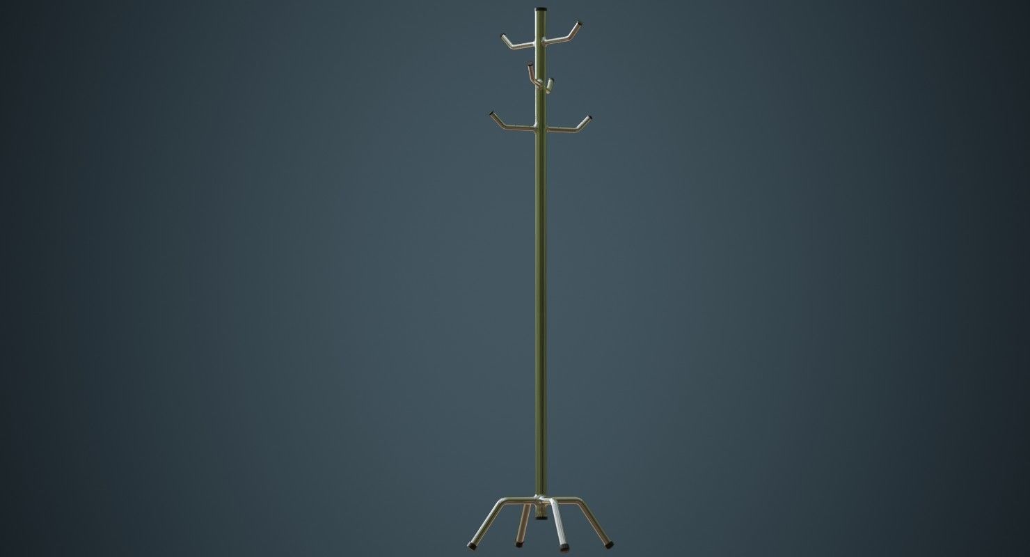 Coat Tree 2A Low-poly 3D model_3