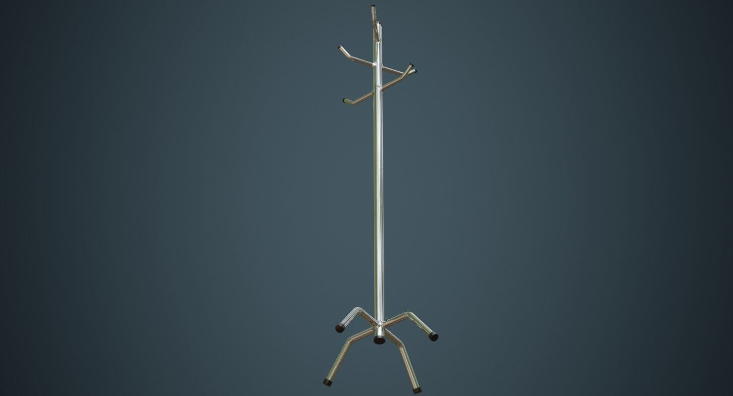 Coat Tree 2A Low-poly 3D model_4