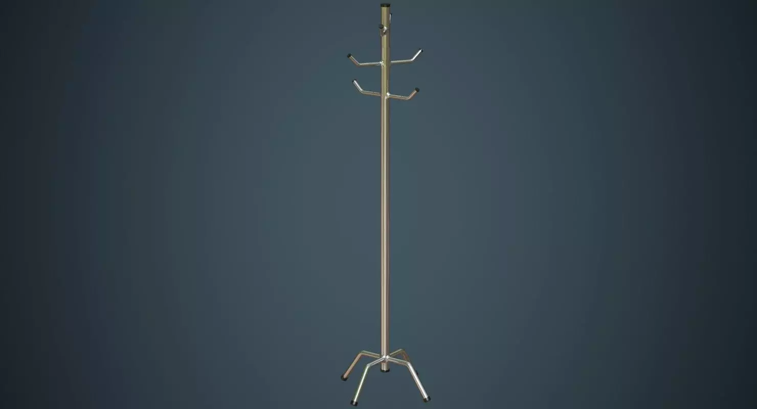 Coat Tree 2A Low-poly 3D model_0