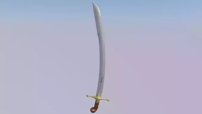 low-poly Turkish Sword