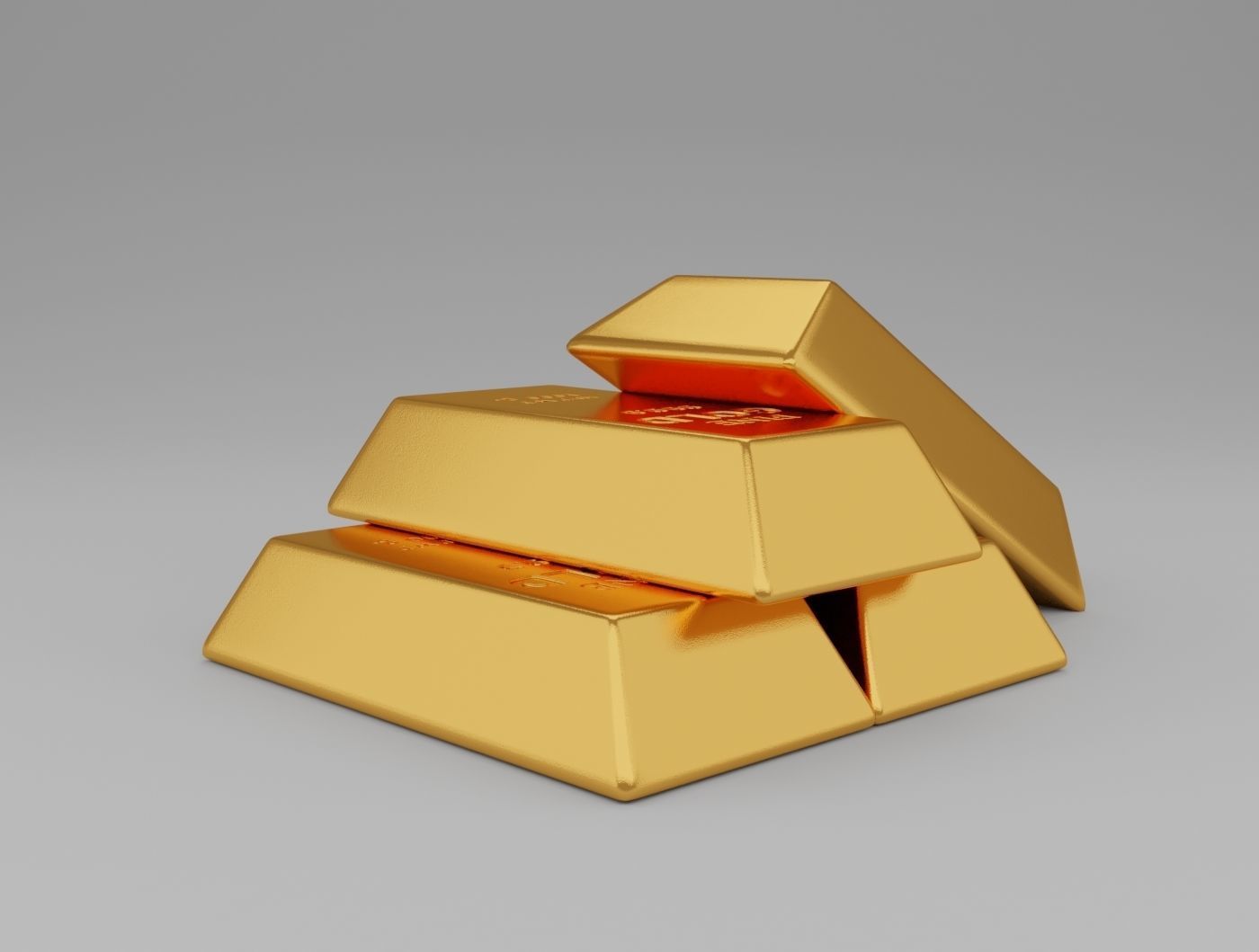 Fine Gold 3D model_2