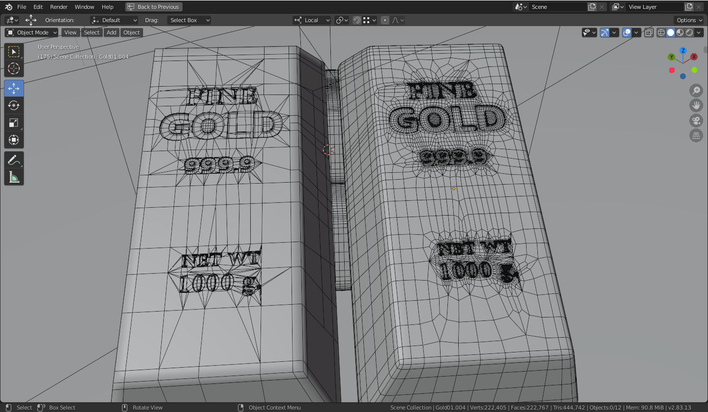 Fine Gold 3D model_5