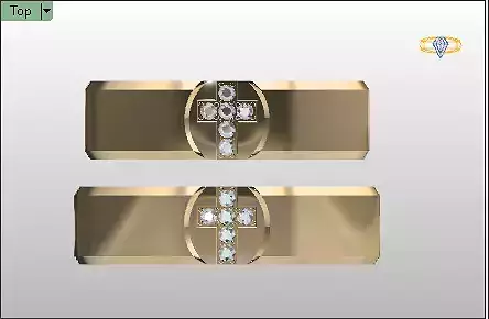 cross diamond wedding rings