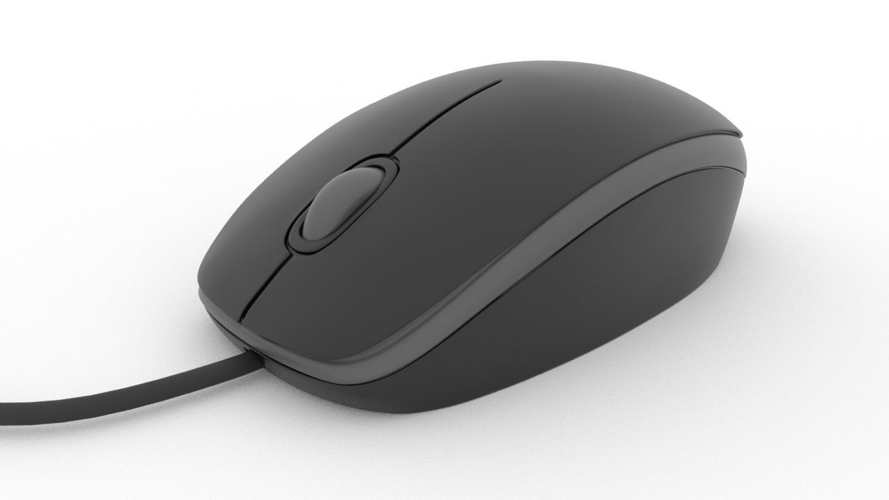 Computer Mouse Low-poly 3D model_3