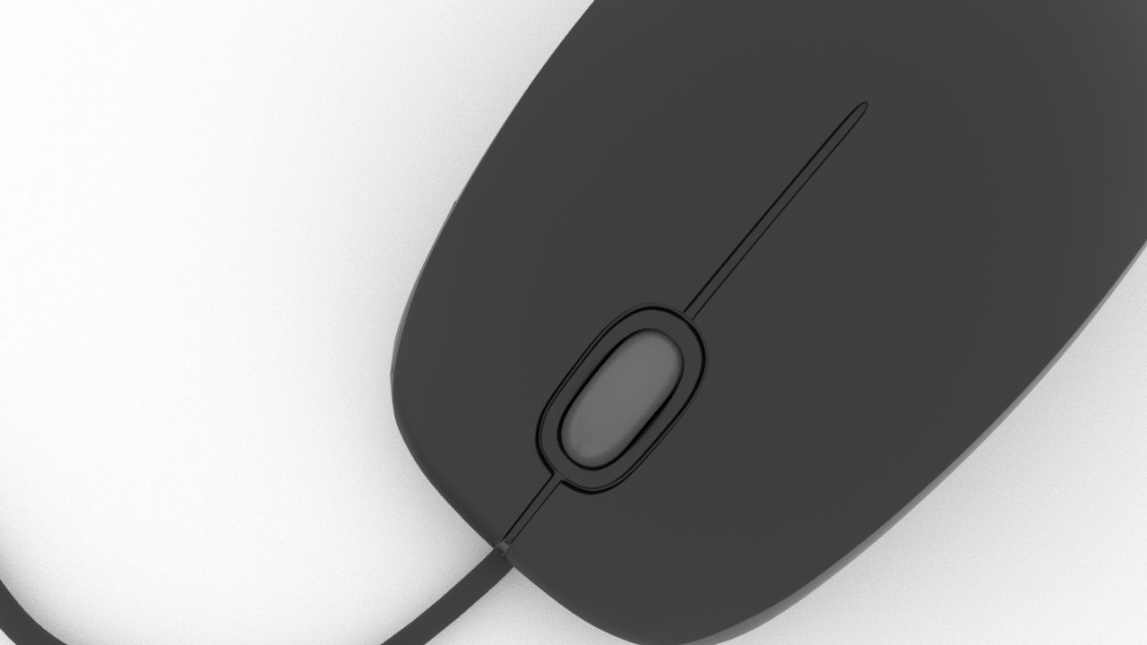 Computer Mouse Low-poly 3D model_5