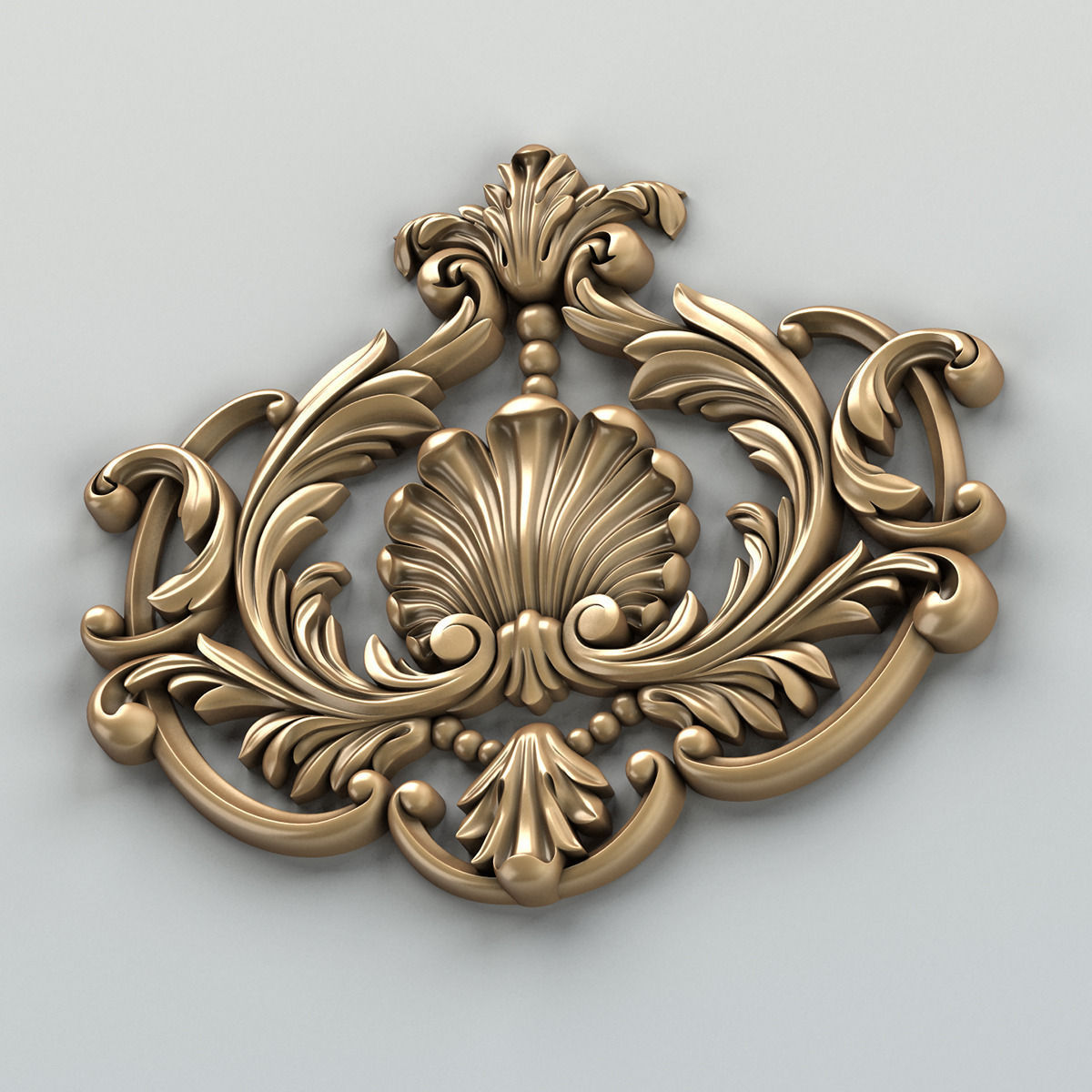 Carved decor central 001 3D model_3