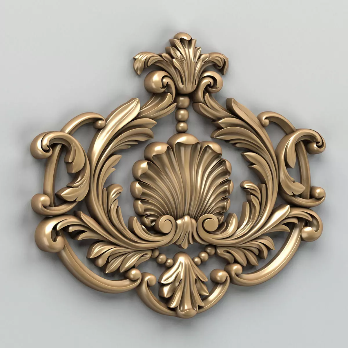 Carved decor central 001 3D model_0
