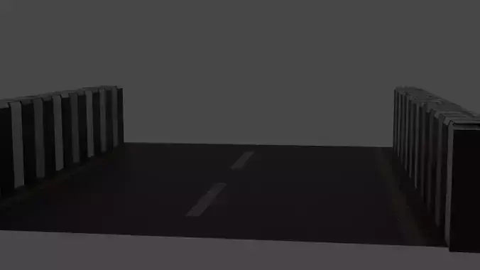 street road with barrier in middle