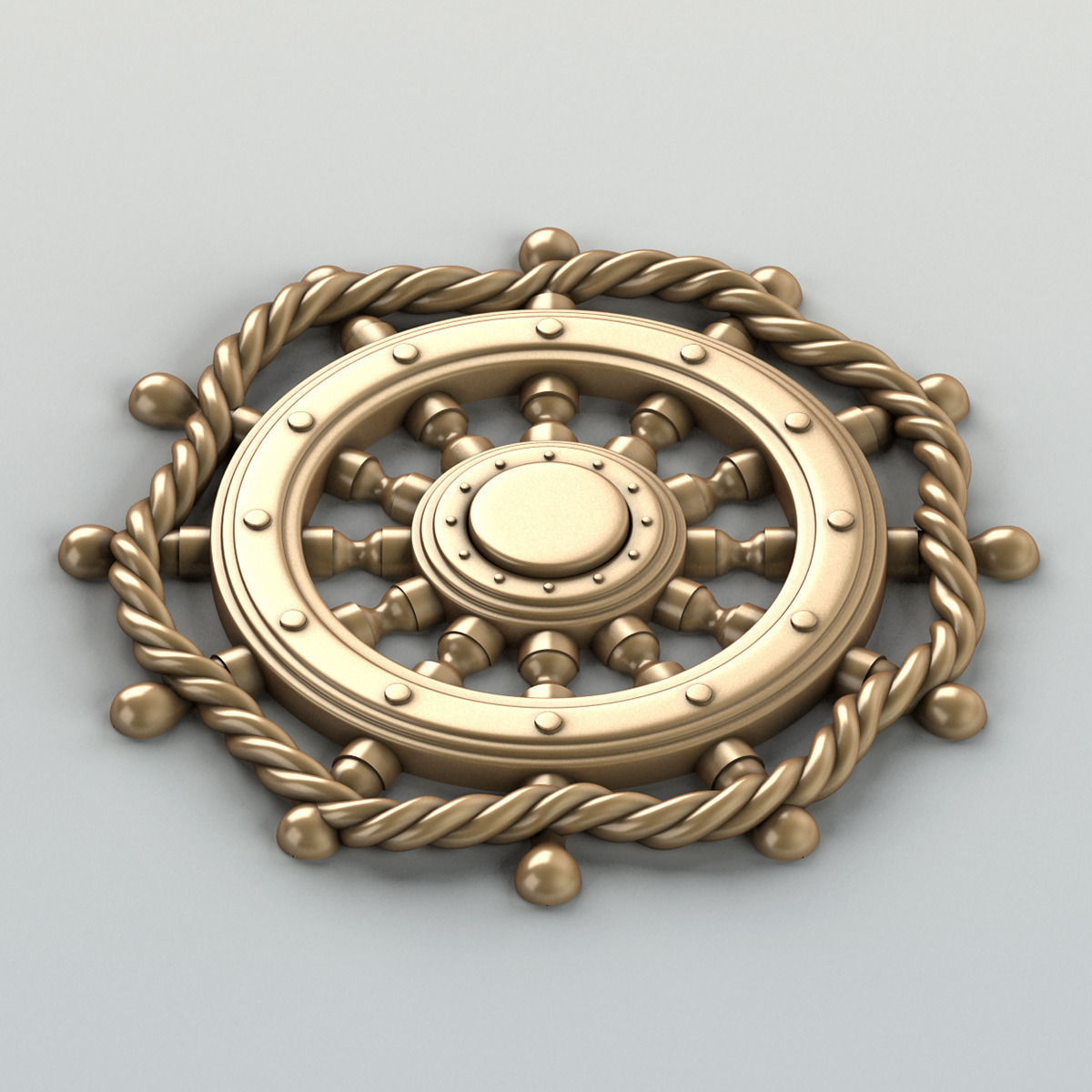 Carved decor central 003 3D model_4