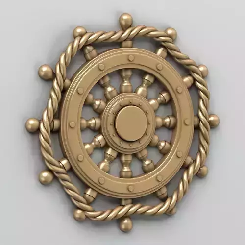 Carved decor central 003 3D model