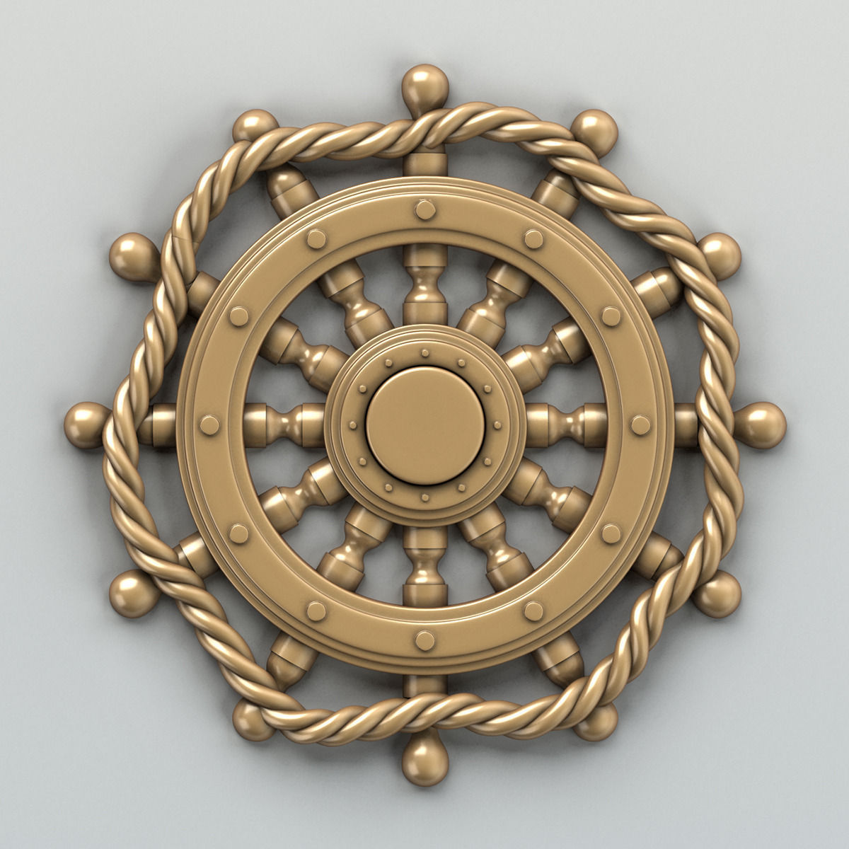 Carved decor central 003 3D model_1