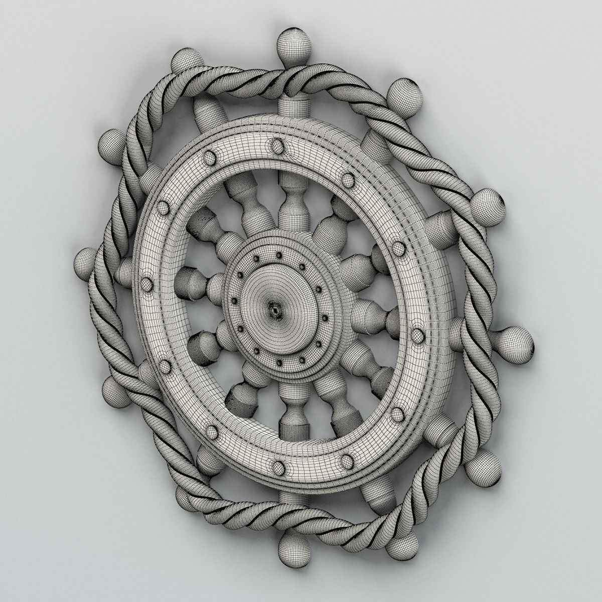 Carved decor central 003 3D model_6