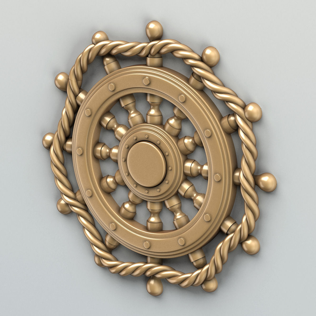 Carved decor central 003 3D model_2