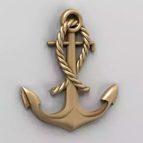 Carved decor central 004 3D model