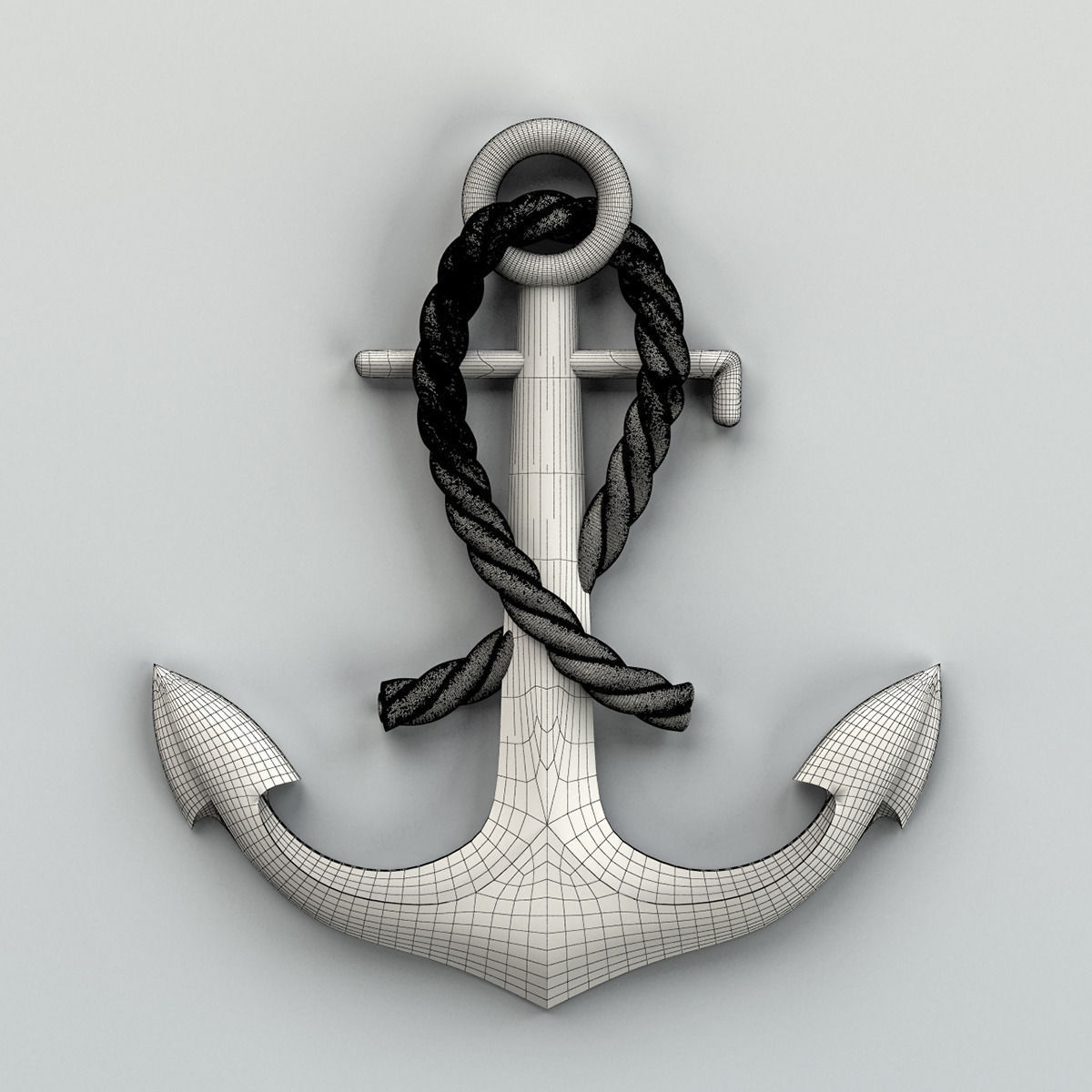 Carved decor central 004 3D model_5