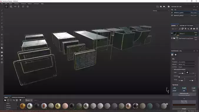 AirDucts set of metal boxes