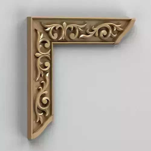 Carved decor corner 001 3D model