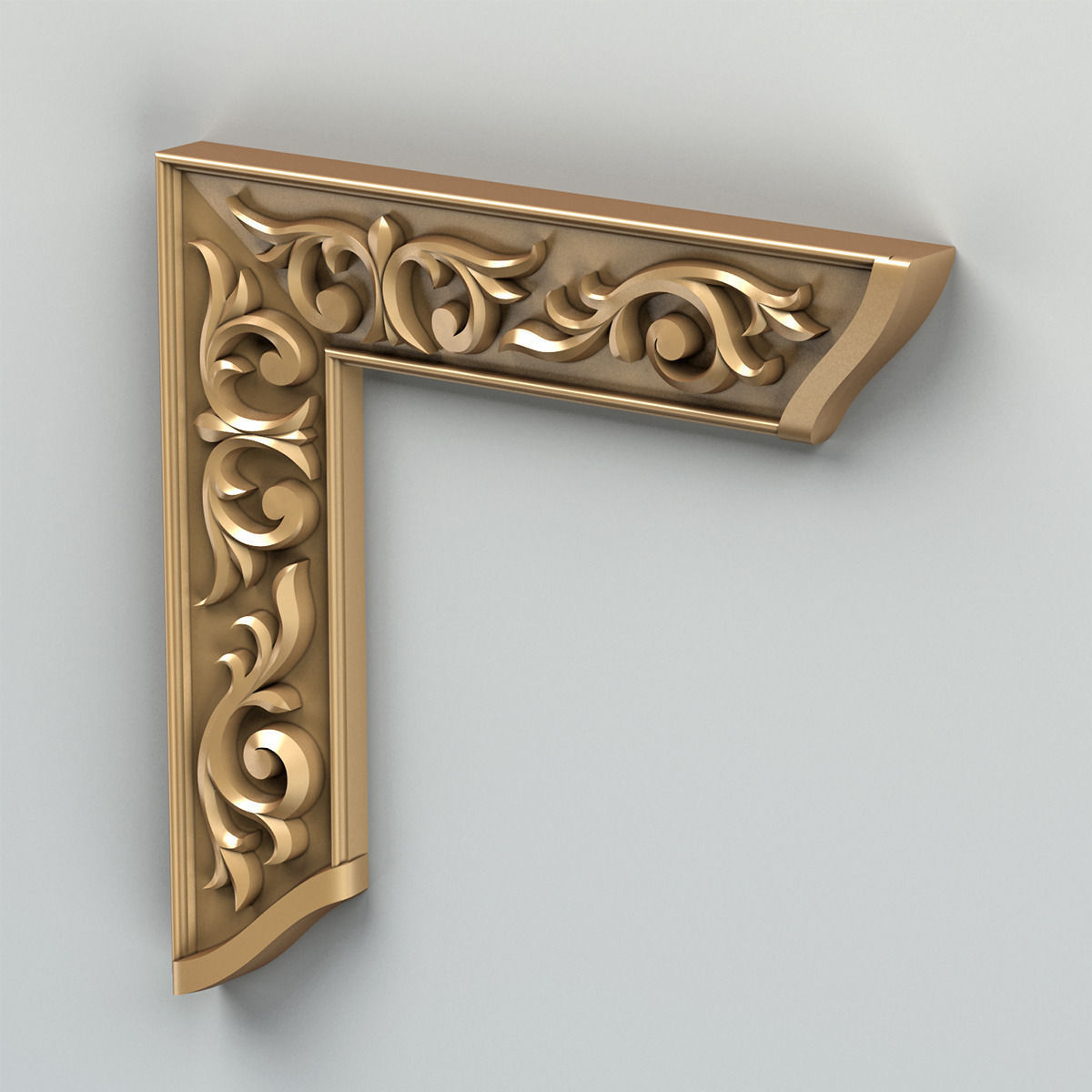 Carved decor corner 001 3D model_6