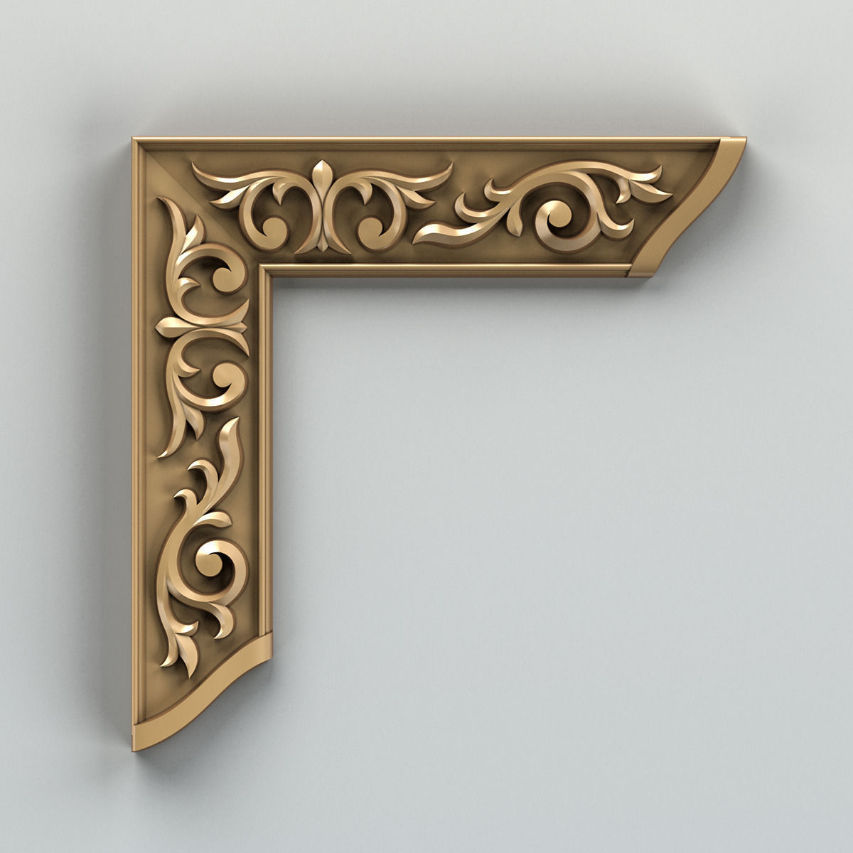 Carved decor corner 001 3D model_2