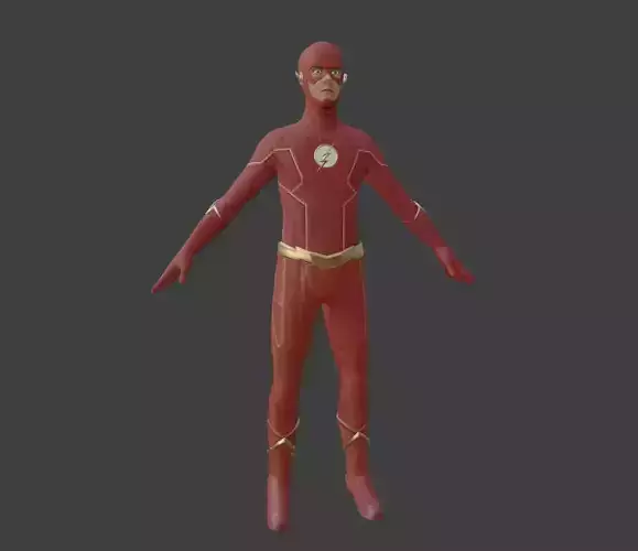 The Flash Season 6 3D Model Low-poly 3D model