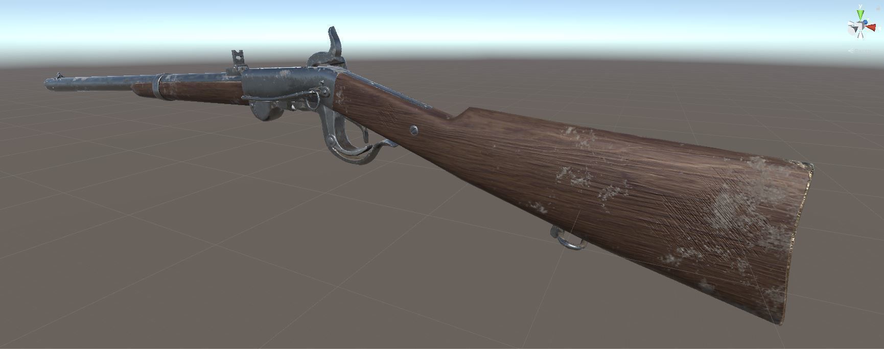 Burnside Carbine 1865 Low-poly 3D model_5