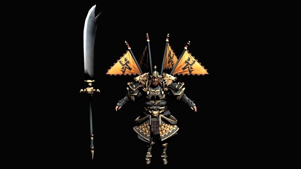 AnLyang 3d model warrior Low-poly 3D model_4