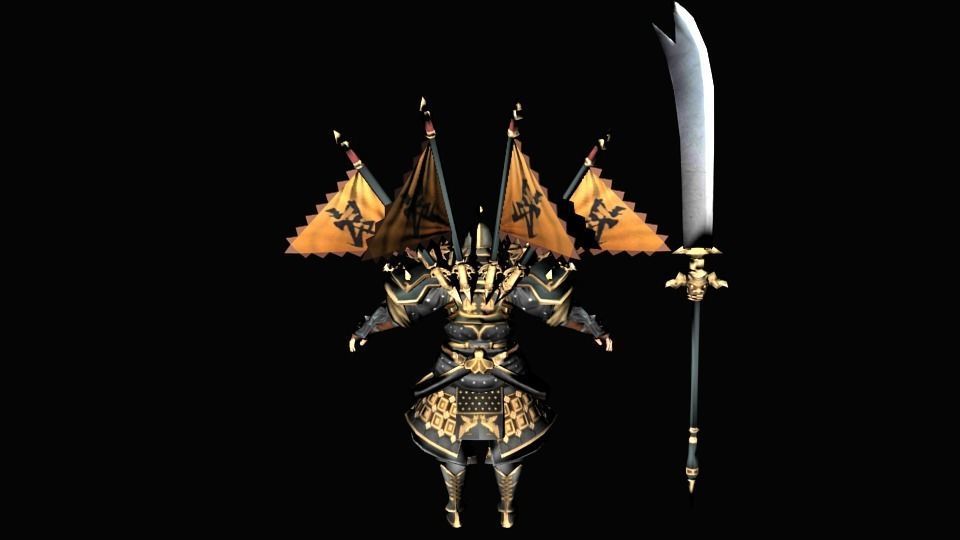 AnLyang 3d model warrior Low-poly 3D model_2