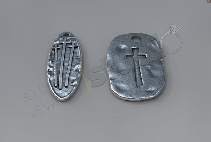 Christian special with crosses pendnat 3d model 3D print model