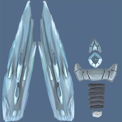 Ice Sword Low-poly 3D model_3