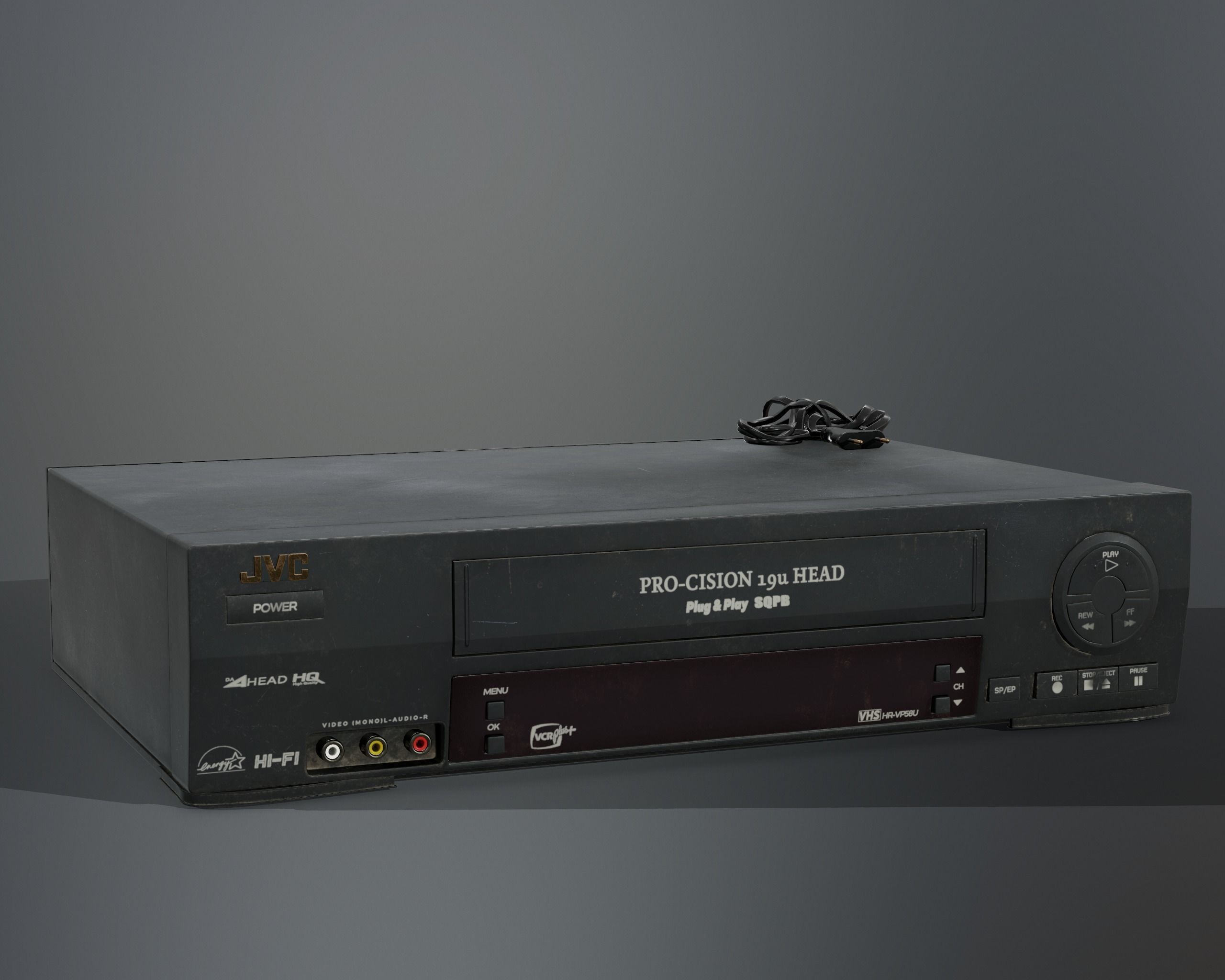 VHS Player Low-poly 3D model_5