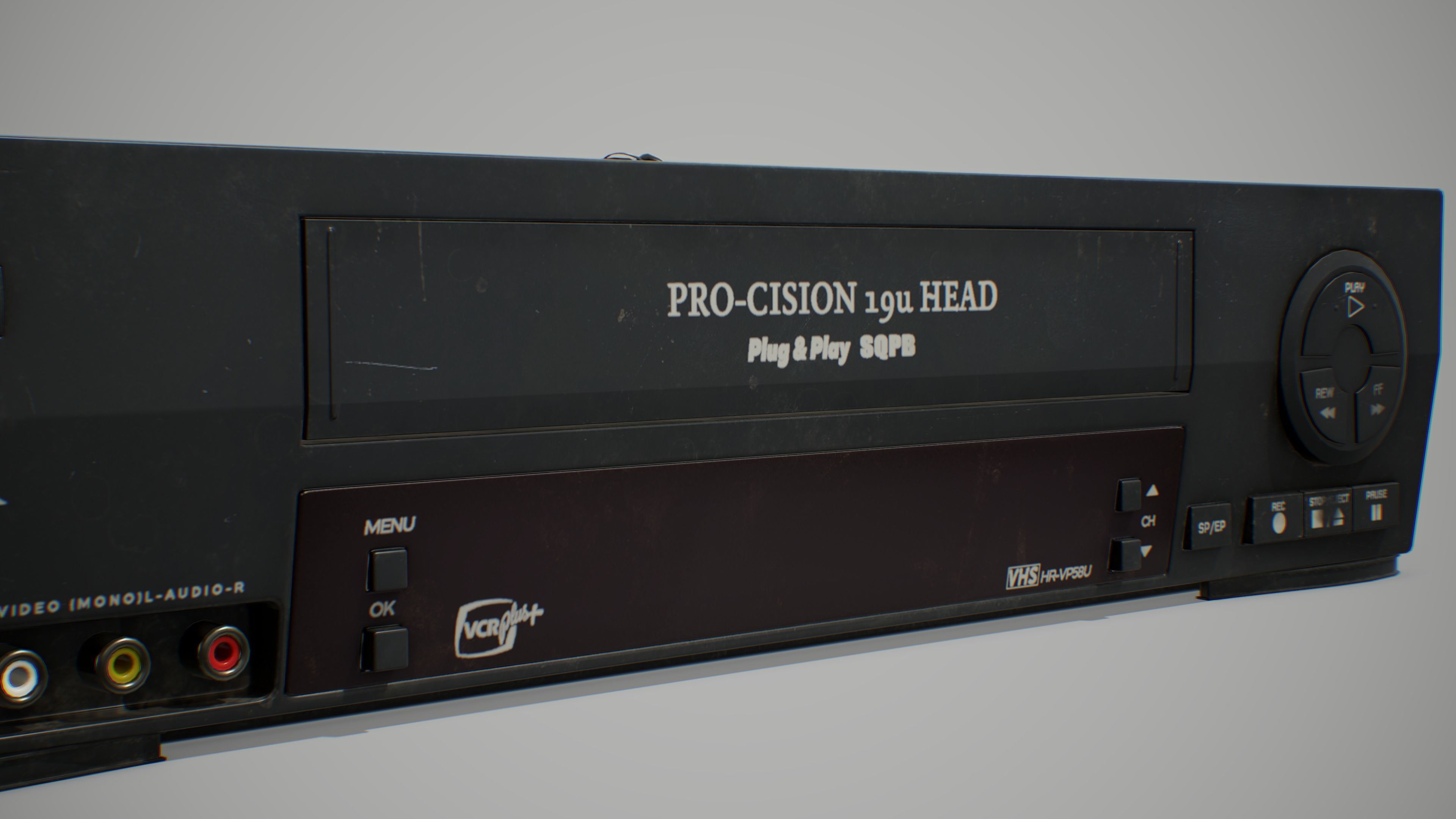 VHS Player Low-poly 3D model_4